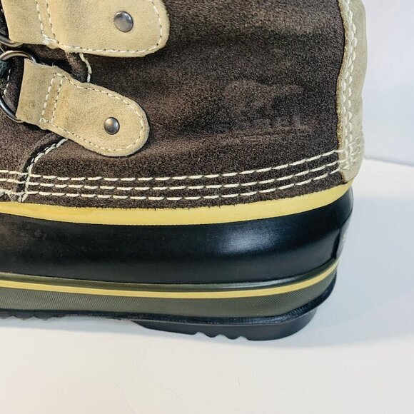 Sorel Boots Joan of Arctic Suede Faux Fur Snow Winter Women 7 Brown Mid Calf - Picture 2 of 16